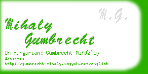 mihaly gumbrecht business card